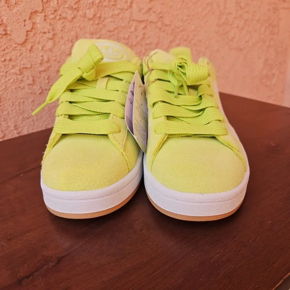 Adidas Originals Campus 00s W Neon Green Suede Leather Sneakers Shoes Size 8.5 - Picture 7 of 15